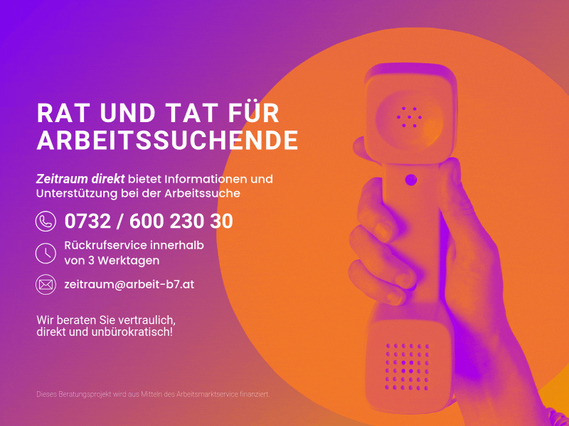 Rat und Tat für Arbeitssuchende – B7 Zeitraum direkt